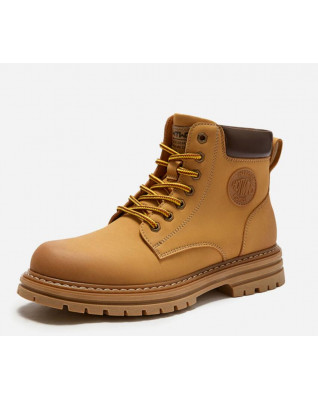 Fashion casual lace-up waterproof all-match thick-soled tooling Martin boots