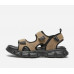 Fashion color block trend Velcro platform comfortable sandals