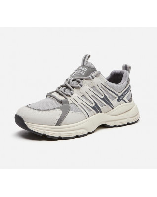 Fashionable round toe platform height increasing comfort sneakers